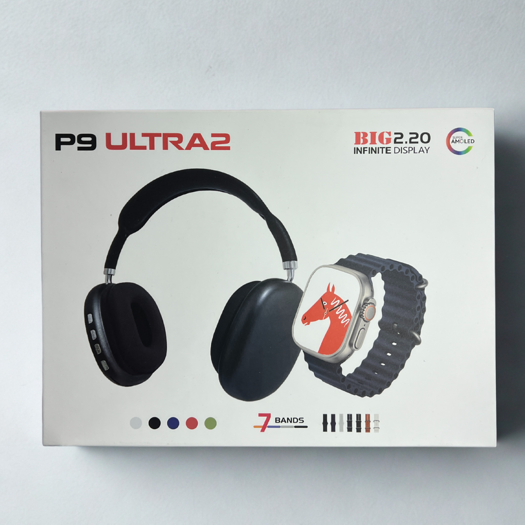 P9 Ultra 2 Smart Watch with Headset with 7 Straps