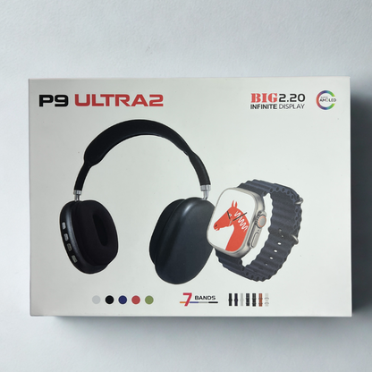 P9 Ultra 2 Smart Watch with Headset with 7 Straps